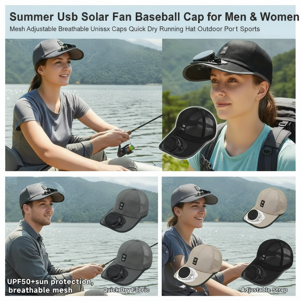 Cooling Solar Fan Cap